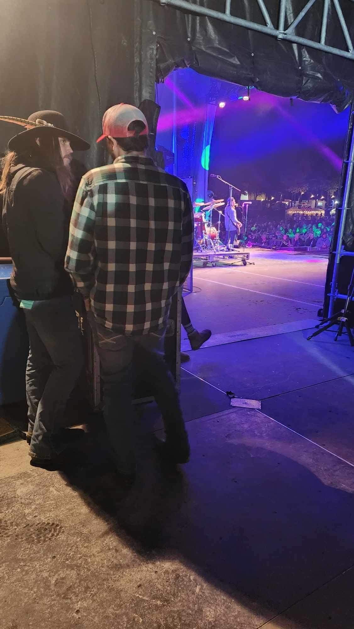 View of the crowd from backstage